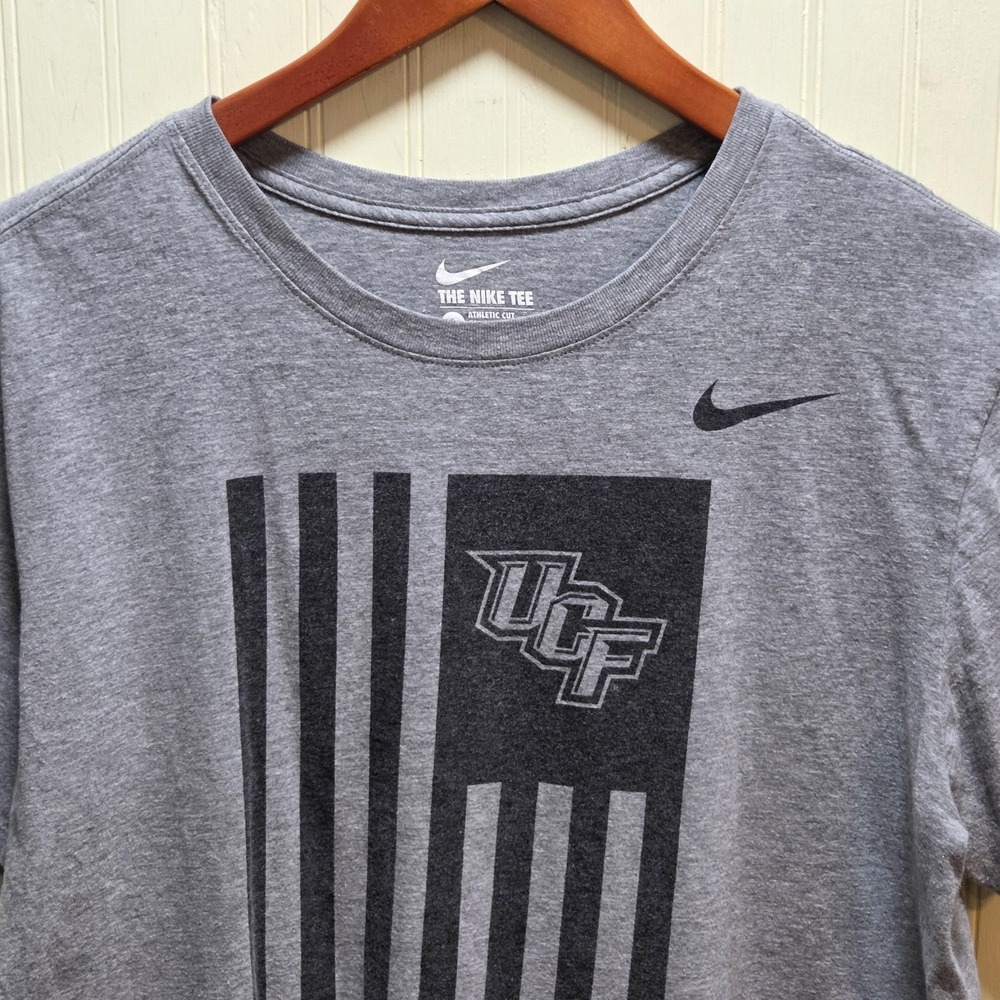 UCF Knights Shirt Mens Large Gray NCAA Football Nike Tee T-Shirt Short Sleeve